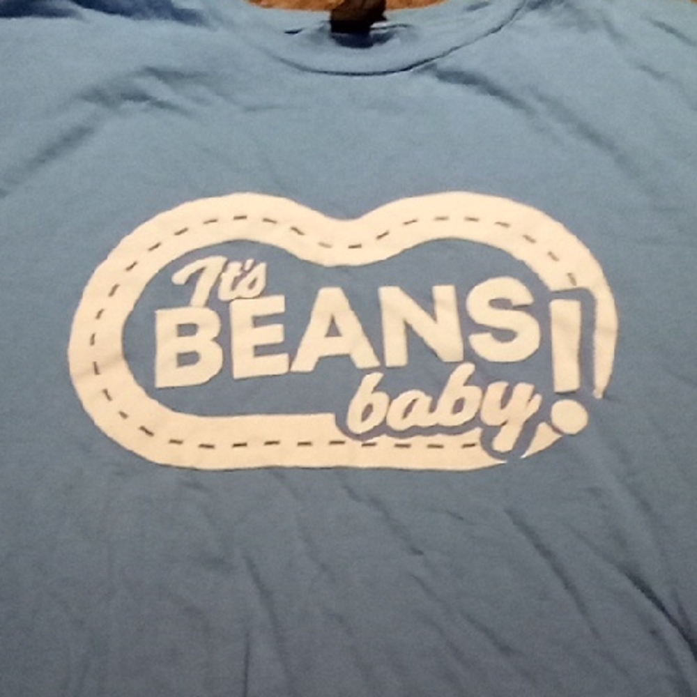 Men's Vintage XXL Gildan Light Blue Bush's Best Beans Shirt It's Beans Baby